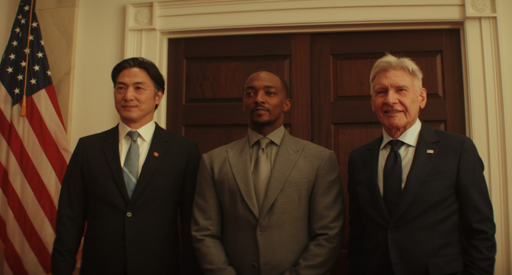 In the 2025 film, Harrison Ford plays Thaddeus Ross alongside Anthony Mackie, who returns as Captain America.
