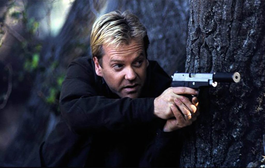 Kiefer Sutherland in a still from 24