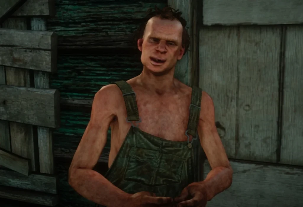 image of sonny from rdr2, creepy swamp man