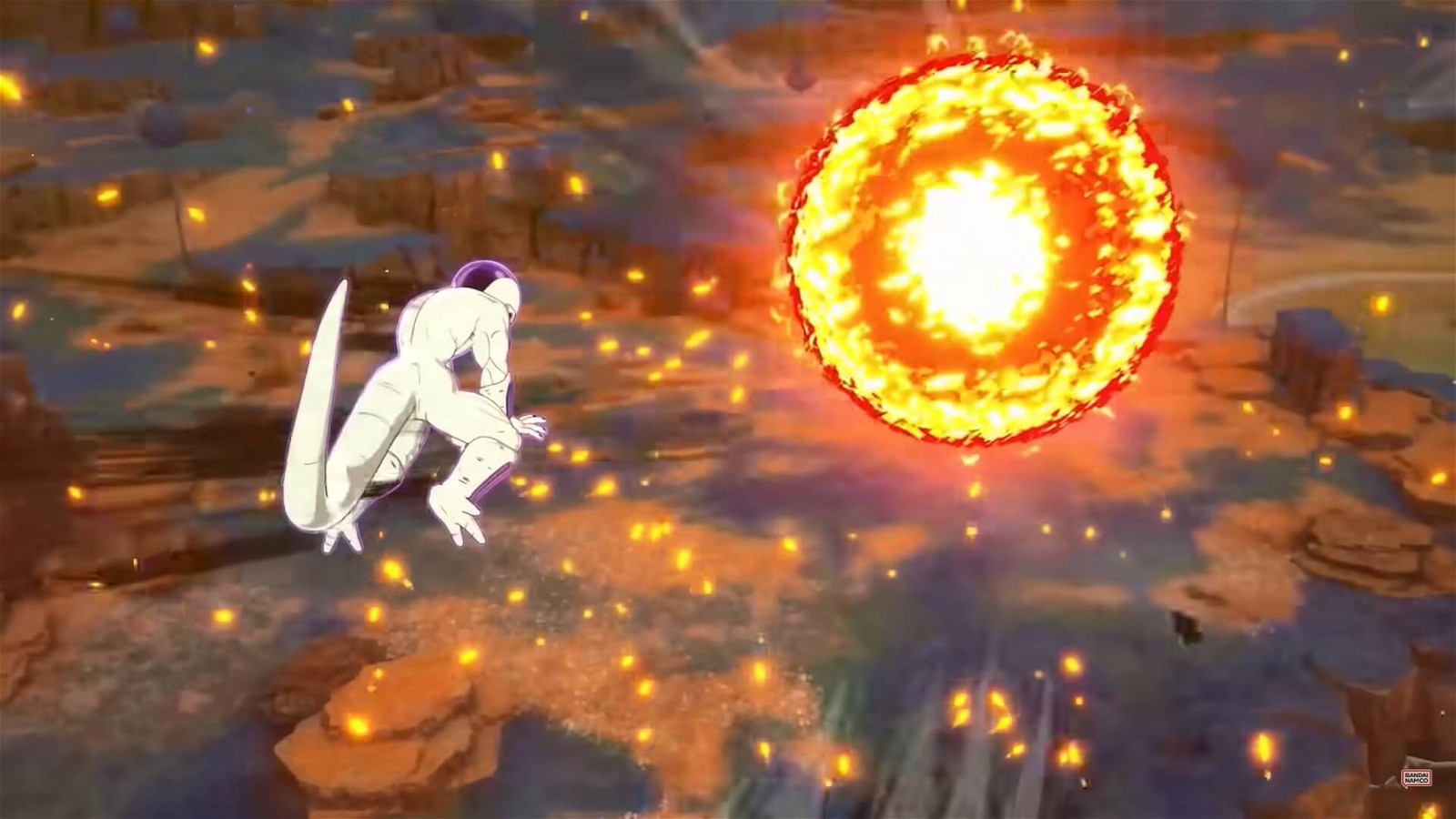 Final Form Frieza is seen destroying a planet in the game. Credits: Bandai Namco