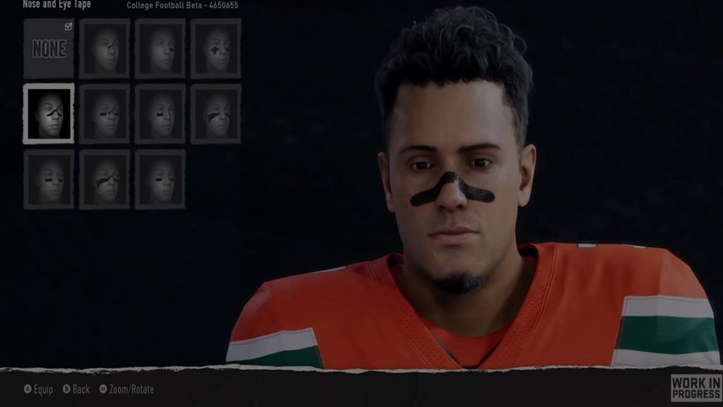 Player customization in EA SPORTS College Football 25