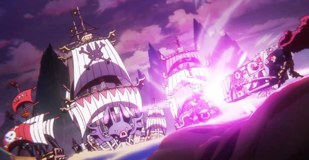 Shanks obliterates The Kid pirates with one overwhelmingly powerful attack
