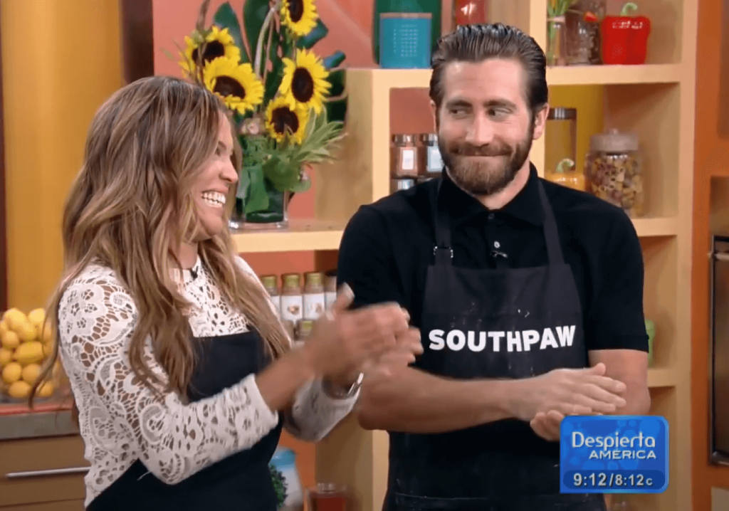 Karla Martinez with Gyllenhaal on the show. | Credit: Hollywood Celebrity World/YouTube.