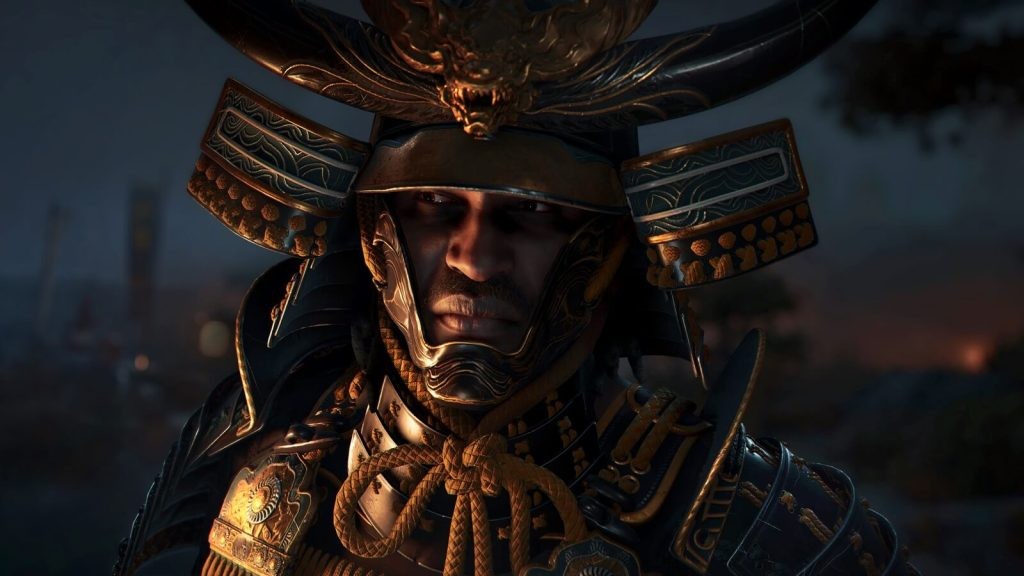 A close-up image of Yasuke, one of the two protagonists in the upcoming Assassin's Creed Shadows.