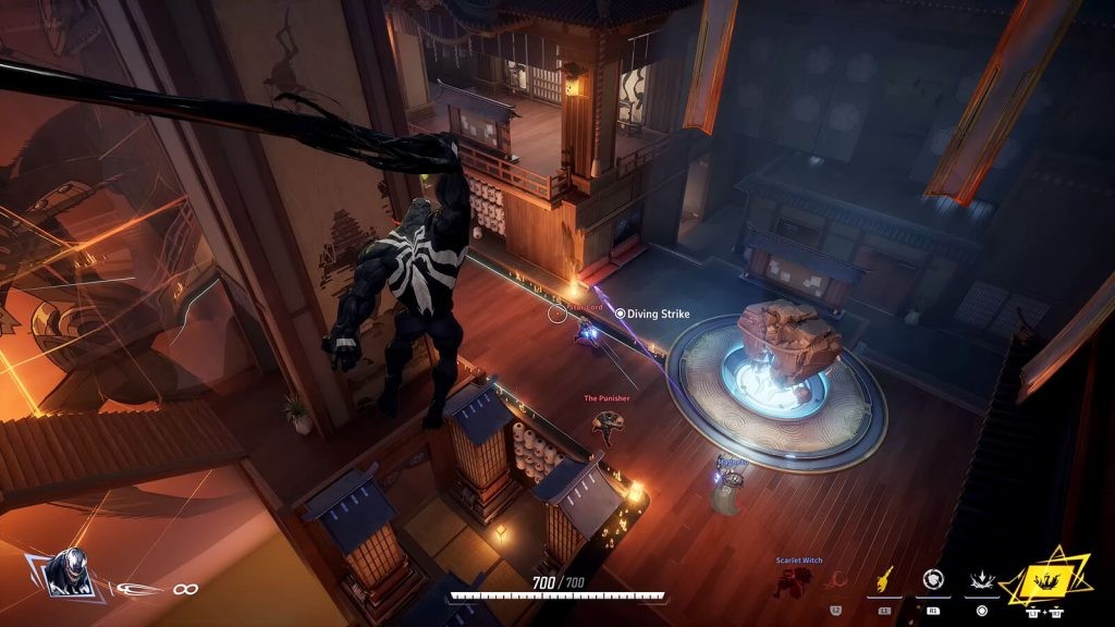 Marvel Rivals gameplay screenshot shows a match in action.