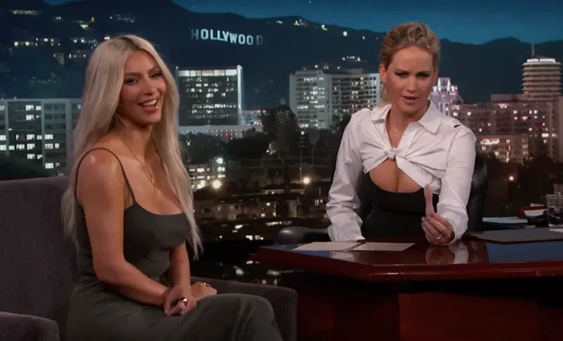 Jennifer Lawrence and Kim Kardashian in Jimmy Kimmel Live! | ABC