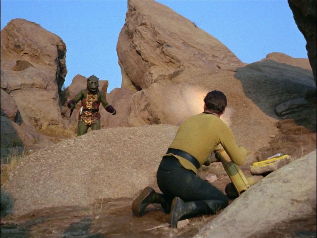 Captain Kirk defeats the Gorn [Credit: NBC]