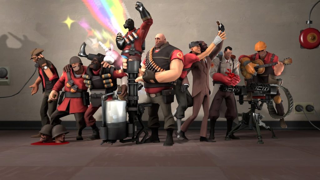 A promotional still of Team Fortress 2 by Valve