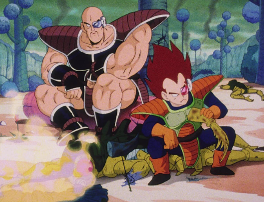 Vegeta was initially showcased in a different color scheme in the anime