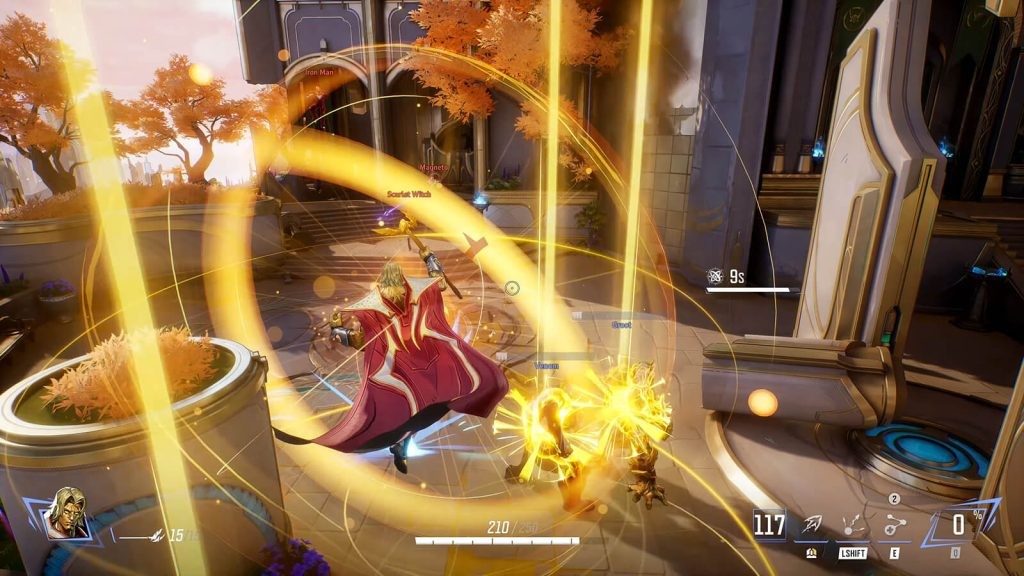 Marvel Rivals screenshot of Adam Warlock using his ultimate ability to resurrect fallen teammates.