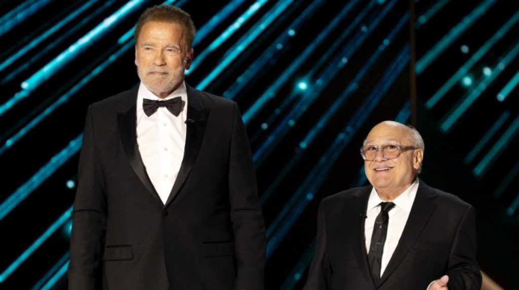 Arnold Schwarzenegger and Danny DeVito at the 2024 Oscars | ABC News/YouTube