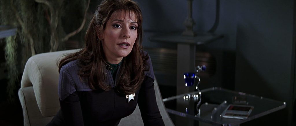 Sirtis as Deanna Troi in the Star Trek universe. | Credit: Paramount Domestic Television.Sirtis as Deanna Troi in the Star Trek universe. | Credit: Paramount Domestic Television.