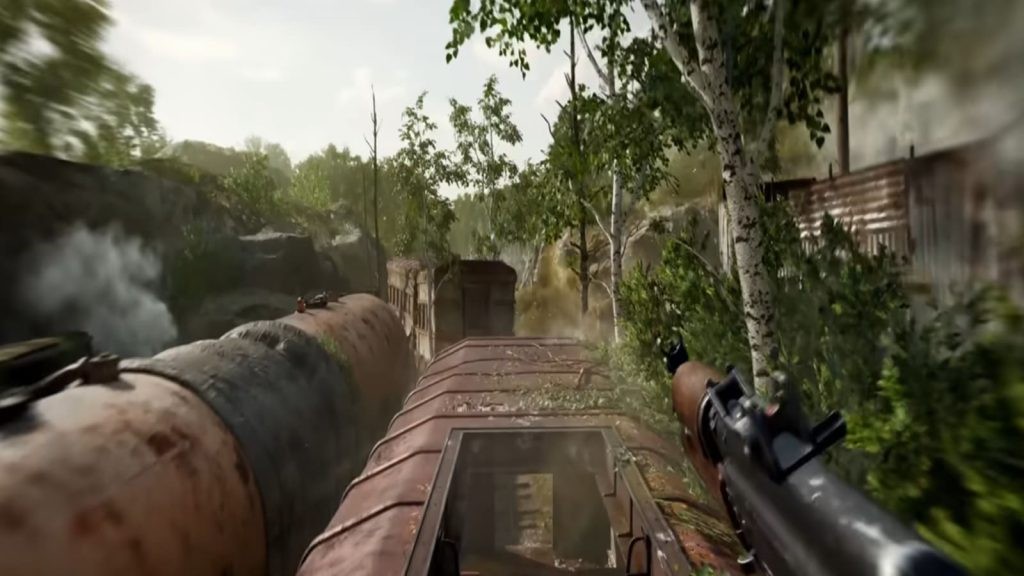 Black Ops 6 gameplay of a player on a train.