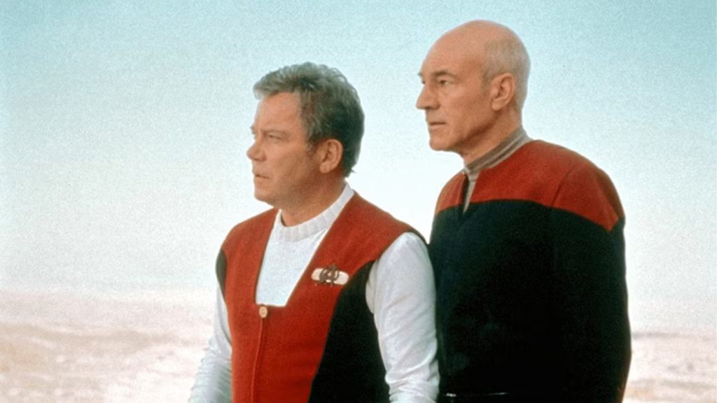 William Shatner and Patrick Stewart in Star Trek Generations [Credit: Paramount Pictures]
