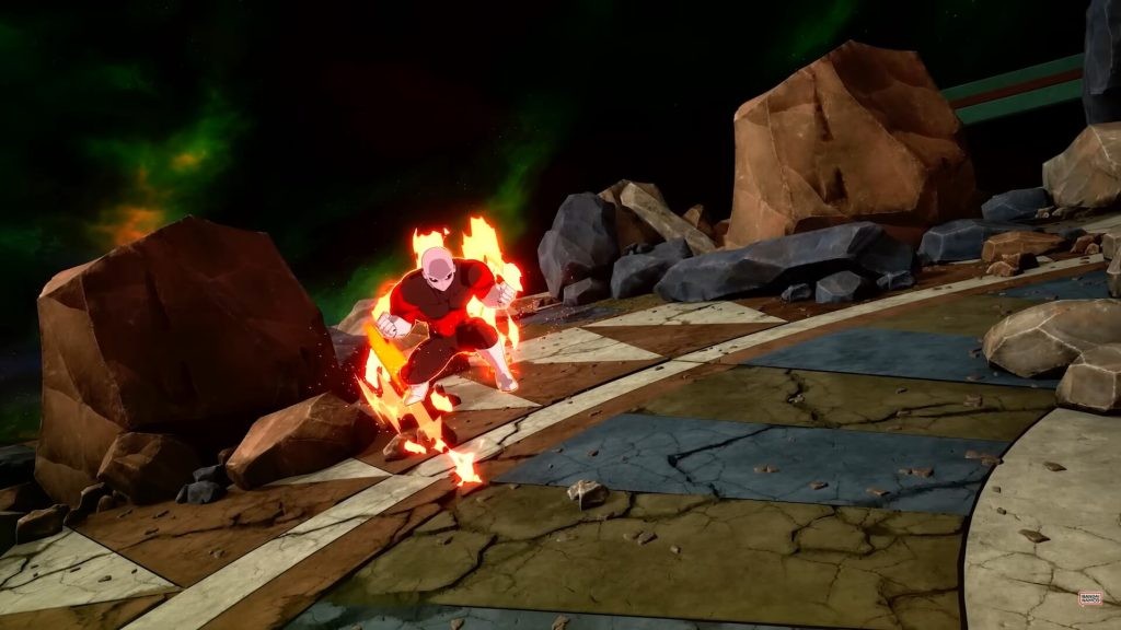 Universe 11 Jiren is about to charge as seen in Dragon Ball: Sparking Zero trailer.