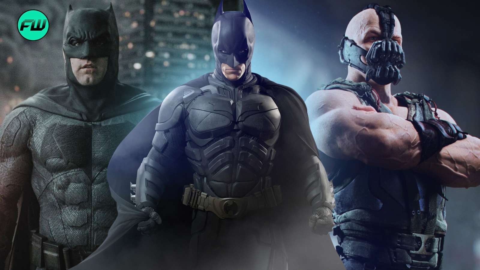 Christian Bale Batman, Ben Affleck Batman and Bane