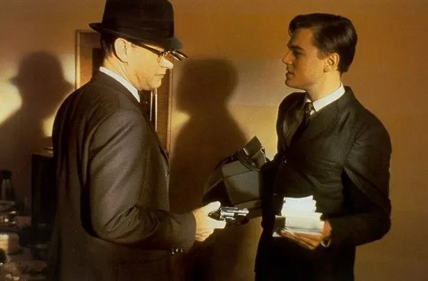 Tom Hanks and Leonardo DiCaprio in Catch Me If You Can