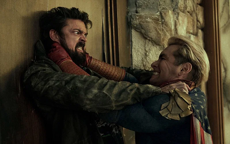 The Boys Season 5 Characters Sorted Into Hogwarts Houses 2 Billy Butcher and Homelander fighting in The Boys