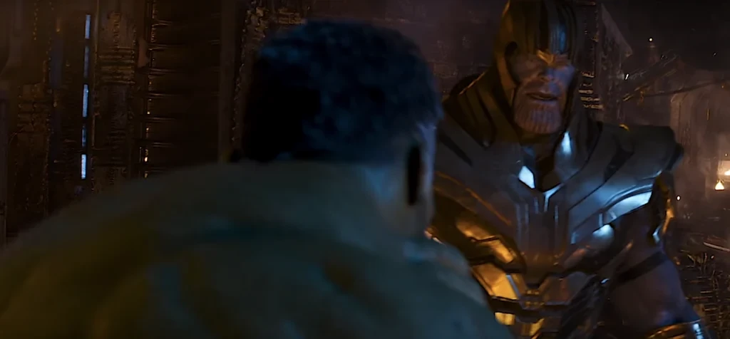 Thanos vs Hulk in Avengers: Infinity War
