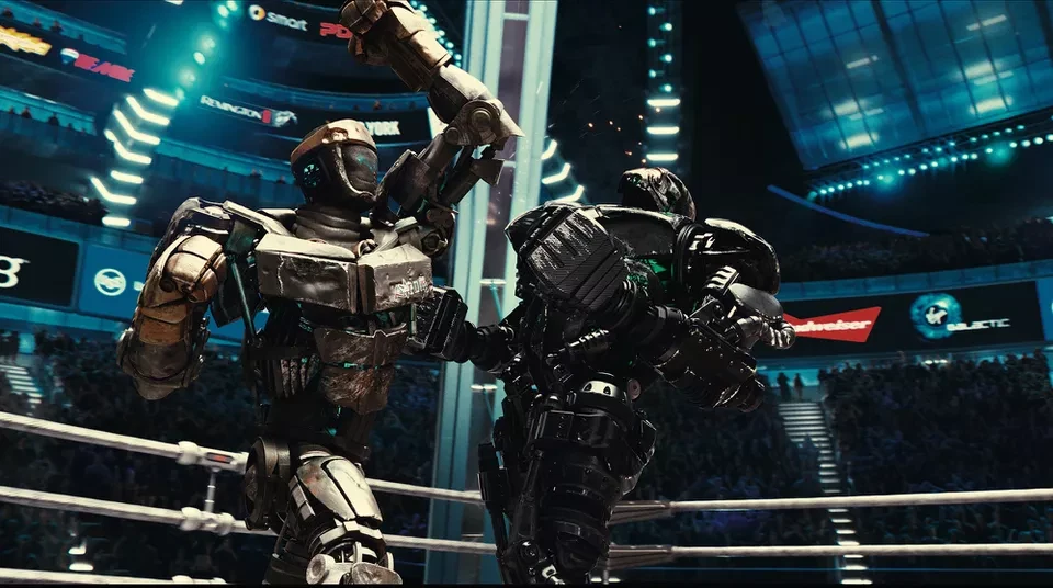 Atom and Zeus robots from Real Steel