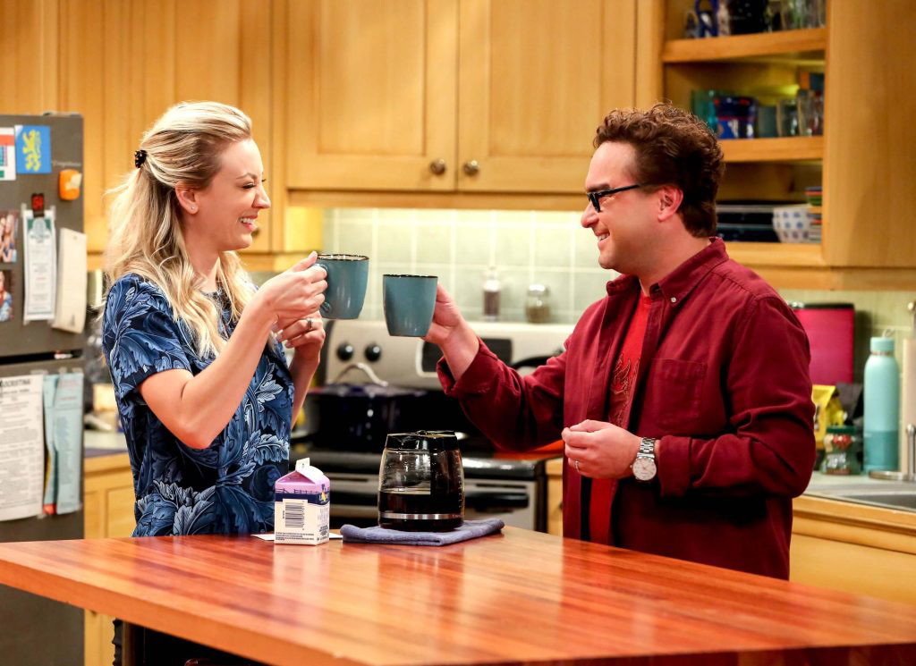 Cuoco and Galecki in a still from the series. | Credit: CBS.