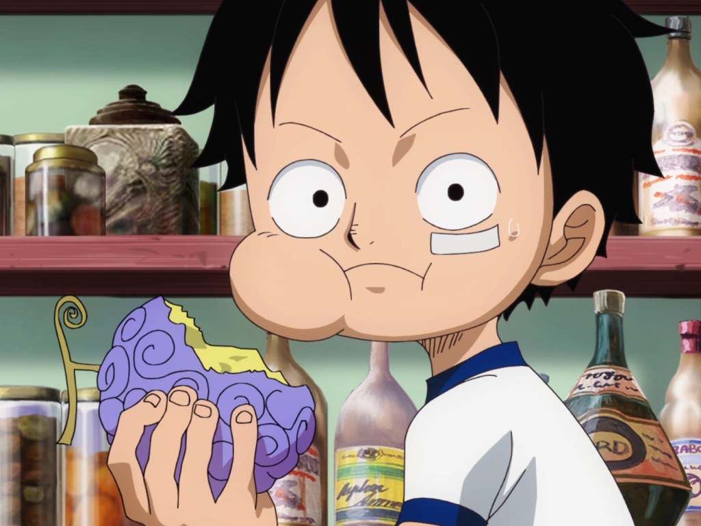 luffy eating hito hito no mi