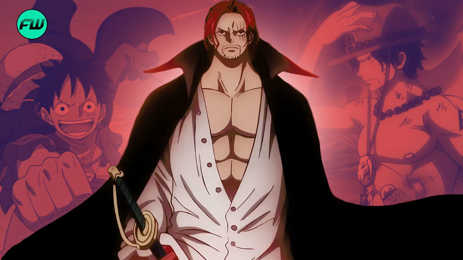 Shanks, Luffy and Ace One Piece