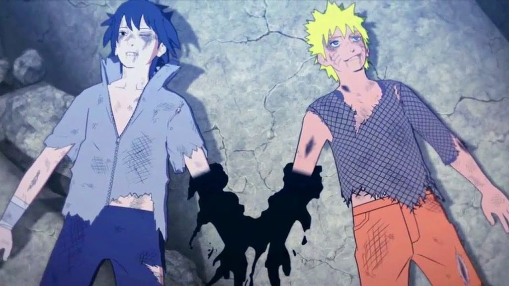 At the end of the final Naruto and Sasuke lost their arms 