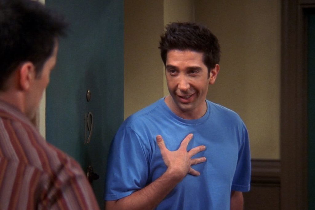 Schwimmer as Ross in FRIENDS. | Credit: NBC.