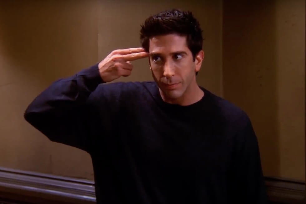 Schwimmer in a still from the series. | Credit: NBC.