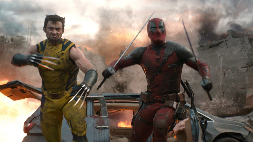 Hugh Jackman and Ryan Reynolds in Deadpool & Wolverine. | Credit: Marvel Studios.
