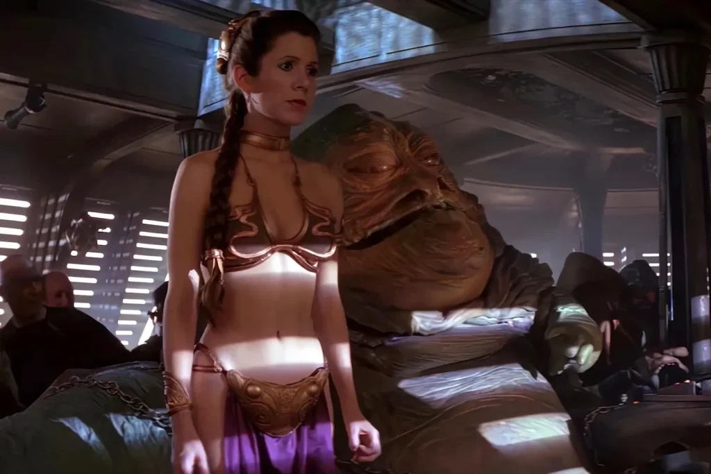 Princess Leia and Jabba the Hut