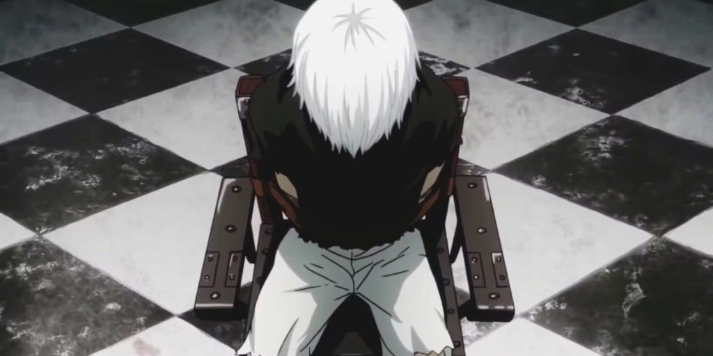 Ken Kaneki in chair