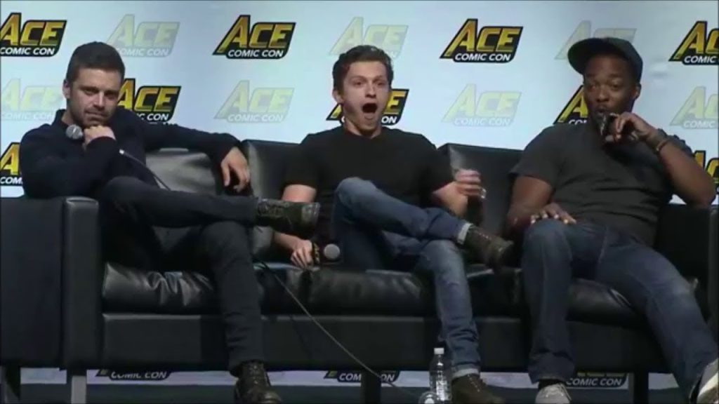 Sebastian Stan, Tom Holland, and Anthony Mackie