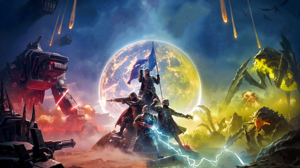 Official promo art for the Escalation of Freedom update in Helldivers 2