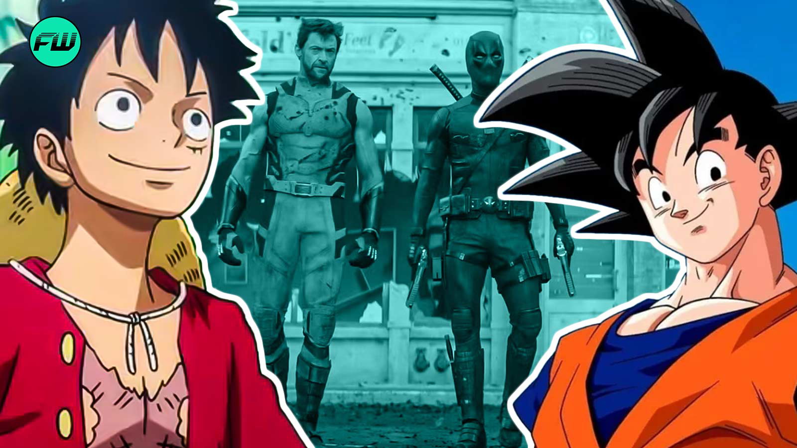 luffy, dragon ball, deadpool and wolverine