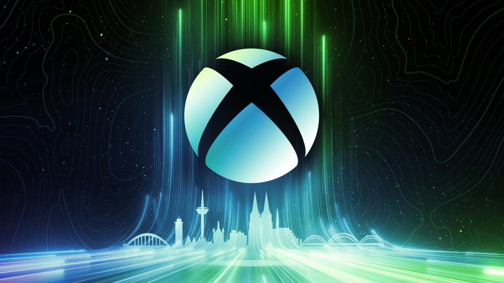 Xbox logo on a promotional image.