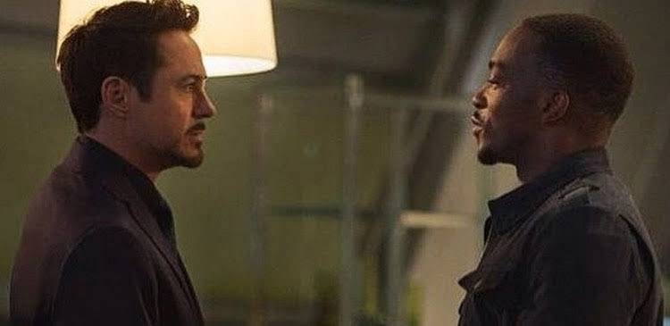 Downey Jr. and Anthony Mackie in Avengers: Endgame | Marvel Studios 