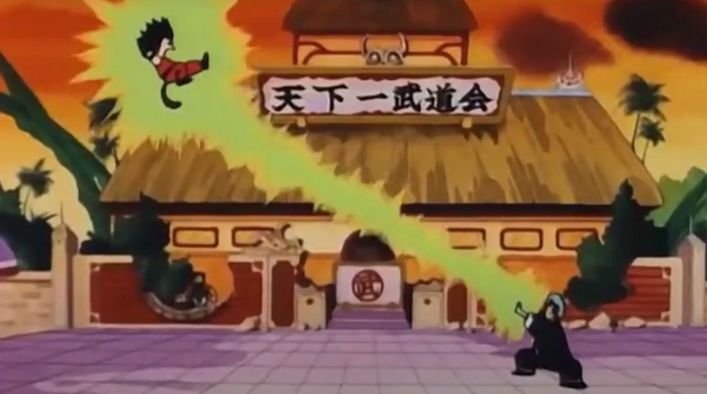 Goku being attacked by Bankoku Bikkuri-Sho | Toei Animation