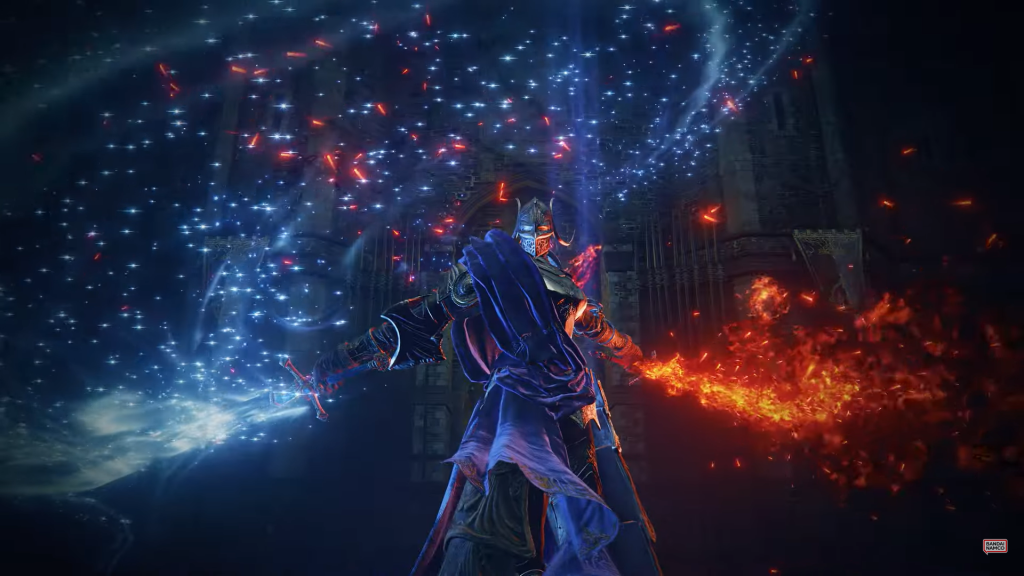 Rellana boss fight as showcased in Elden Ring: Shadow of the Erdtree.