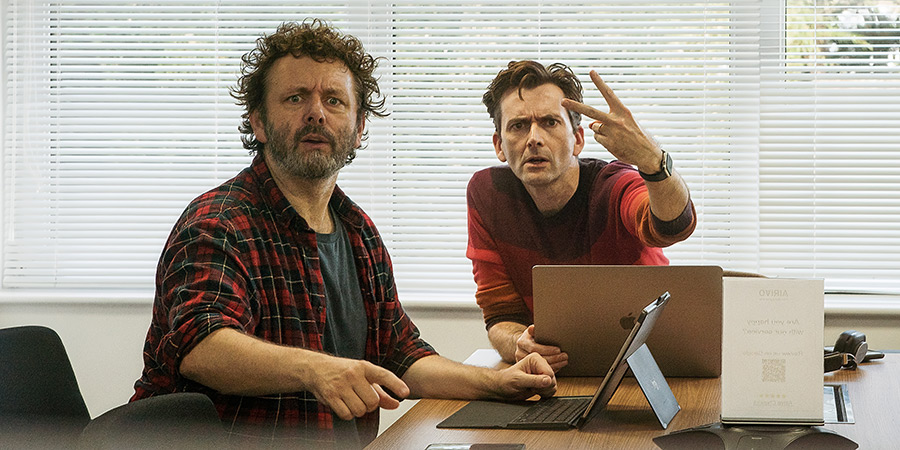 David Tennant and Michael Sheen in Staged 