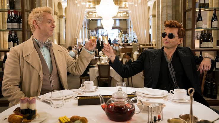 Michael Sheen and David Tennant in Good Omens  
