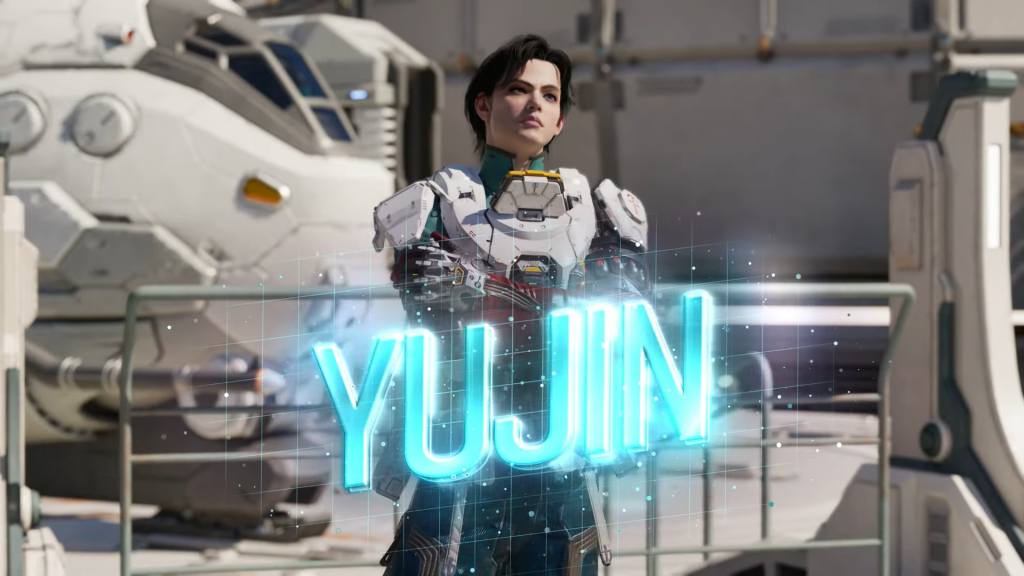 A screenshot of Yujin from The First Descendant's official YouTube channel.