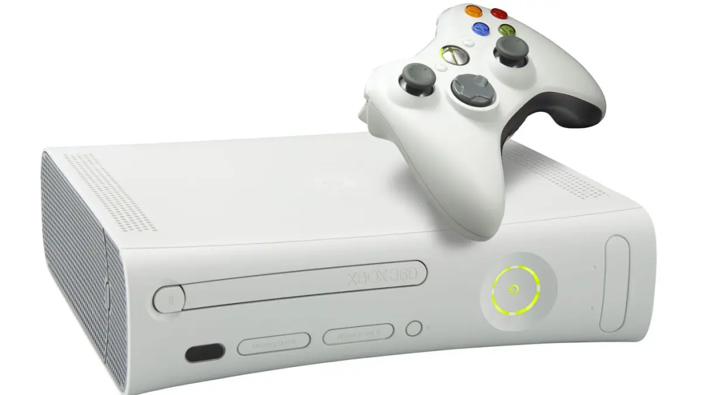 An Xbox 360 console.