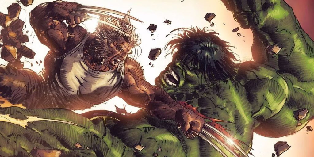 Wolverine vs Hulk in the comics. | Credit: Marvel Comics.
