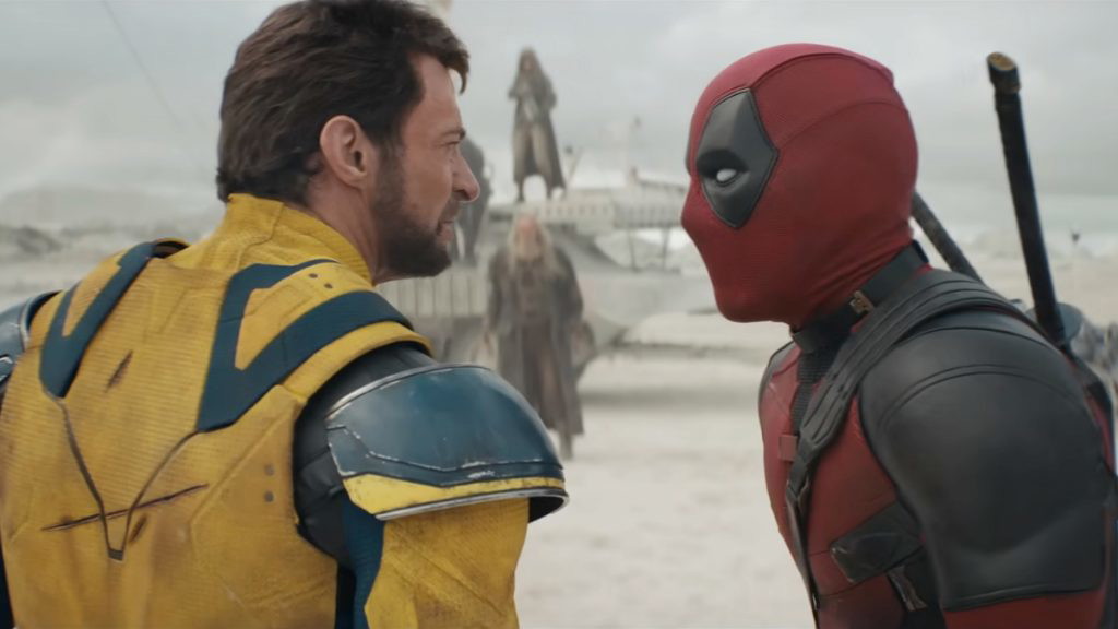 Hugh Jackman and Ryan Reynolds in Marvel Studios' Deadpool and Wolverine.