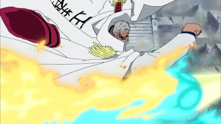 Battle stance of Monkey D. Garp