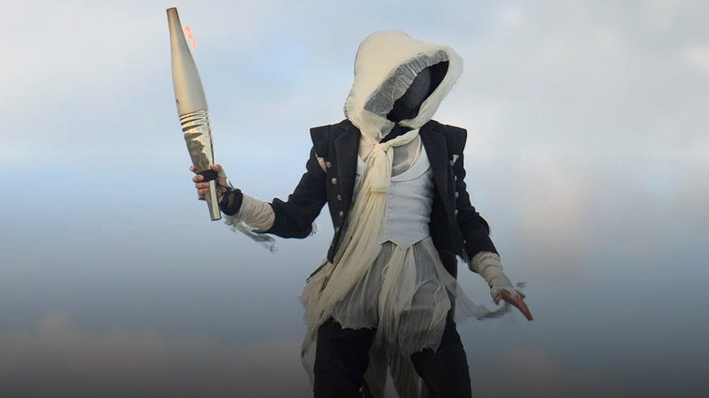 Paris Olympics 2024 open ceremony Assassin's Creed-like outfit.