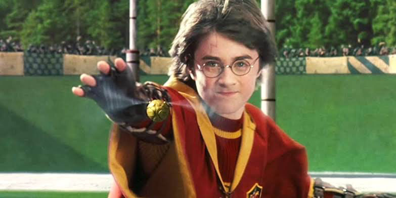 A still from Harry's first Quidditch match at Hogwarts | Warner Bros.