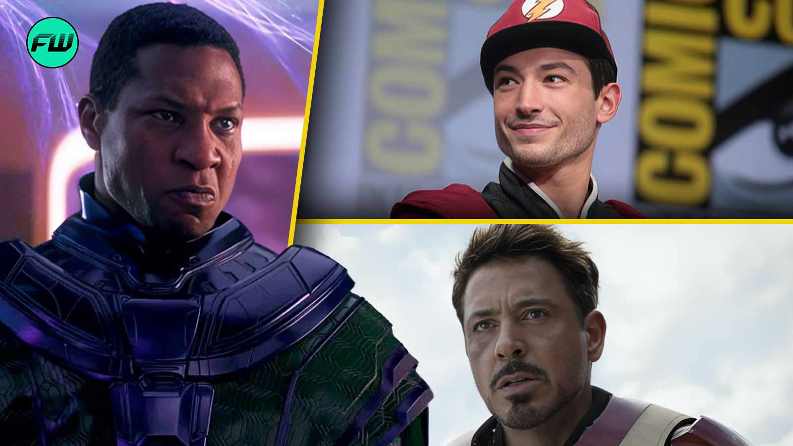 Jonathan Majors, Ezra Miller, Robert Downey Jr.